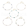 Natural Gemstone & Pearl Beaded Necklace NJEW-JN03894-1