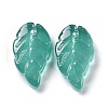 Baking Paint Imitation Jade Glass Pendants EGLA-M027-01B-01-2