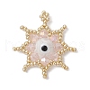 Glass Seed Beaded Star Pendants PALLOY-MZ00624-01-1