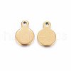 Ion Plating(IP) 304 Stainless Steel Stamping Blank Tag Charms STAS-H467-06G-2
