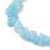 Electroplated Hexagon Prism Natural Quartz Chip Beaded Stretch Bracelets fo Women BJEW-JB10756-09-4