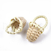 Handmade Reed Cane/Rattan Woven Pendants WOVE-T006-090A-2