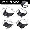  24Pcs 4 Styles Plastic Hat Brim Board for Peaked Cap AJEW-NB0006-26A-2