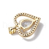 Brass Cubic Zirconia Pendants KK-E003-08G-3