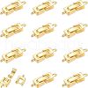 Brass Fold Over Clasps KK-FH0001-11G-RS-1