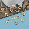 Ion Plating(IP) 304 Stainless Steel Open Heart Charms STAS-M208-15-6