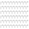 DICOSMETIC 60Pcs 201 Stainless Steel Stud Earring Findings with Hole FIND-DC0006-59-1