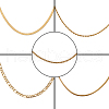 5Pcs 5 Style 304 & 667 Stainless Steel Snake & Figaro & Box & Herringbone Chain Necklaces Set NJEW-TA0001-13-12