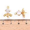 Brass Micro Pave Cubic Zirconia Peg Bails KK-N263-71G-3