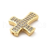 Brass Micro Pave Clear Cubic Zirconia Pendants KK-L228-44C-G-2