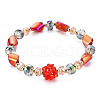 Faceted Glass Beads Stretch Bracelets BJEW-Q997-005-RS-2