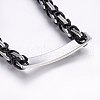 201 Stainless Steel ID Bracelets BJEW-F331-08BP-4