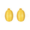 Geometric Stainless Steel Stripe Oval Stud Earrings CQ0547-6