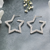 S925 Sterling Silver Star Stud Earrings NU9331-4