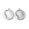 Non-Tarnish 304 Stainless Steel Pendants STAS-C066-09P-2