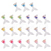 28Pcs 7 Colors Luminous Transparent Resin Pendants RESI-TA0002-08-2