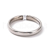 Crystal Rhinestone Simple Solitaire Ring RJEW-I089-49P-3