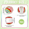   12Pcs Transparent Glass Beads GGLA-PH0001-59-2