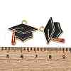 Graduation Season Alloy Enamel Pendants ENAM-V002-01B-KCG-3
