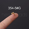 316L Stainless Steel Micro Pave Cubic Zirconia Cartilage Earrings WG094CA-23-1