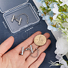 Beebeecraft 2Pcs Brass Micro Pave Clear Cubic Zirconia Chain Extender KK-BBC0013-58-3