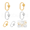 Unicraftale 6Pcs 2 Colors 304 Stainless Steel Screw Carabiner Lock Charms STAS-UN0060-76-1