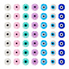  175Pcs 7 Colors Handmade Evil Eye Lampwork Beads EGLA-TA0001-32-11