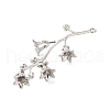 Three-Dimensional Flower Brass Pendants KK-V006-02P-01-3