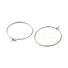 304 Stainless Steel Hoop Earrings Findings STAS-I120-60B-P-2