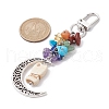 Alloy Hollow Moon Pendant Decorations HJEW-JM01613-02-3