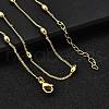 3MM Brass Oval Twisted Chain Necklaces NJEW-M108-01G-4