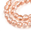 Baking Painted Transparent Glass Beads Strands DGLA-N011-10mm-04-3