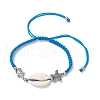 Natural Cowrie Shell Braided Bead Bracelets for Women BJEW-JB11765-06-2