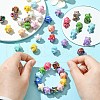 50Pcs UV Plating Plastic Beads SACR-CJ0001-69-4