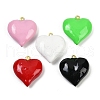 Brass Enamel Pendants KK-M322-01C-G-1