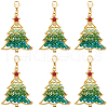 SUNNYCLUE 10Pcs Christmas Theme Alloy Big Pendant Decoration HJEW-SC0001-70-1