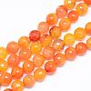 Natural Agate Bead Strands G-R346-8mm-23-1