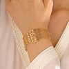Hollow Brass Link Bracelets for Women PW9769-3