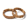 Natural Picture Jasper Beads Stretch Bracelets for Women Men BJEW-C097-06-02-1