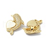 Brass Micro Pave Clear Cubic Zirconia Pendants KK-A221-21A-G-2