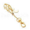 Moon Alloy Swivel Lobster Claw Clasps & Brass Cable Chains AJEW-JB01336-02-4