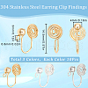 SUNNYCLUE 30Pcs 3 Colors 304 Stainless Steel Ear Cuff Findings STAS-SC0008-43-2