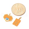 2Pcs Handmade Loom Pattern MIYUKI Glass Seed Beads PALLOY-MZ00607-03-4