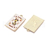 Rack Plating Alloy Enamel Pendants ENAM-N056-392A-KCG-2