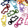 Spray Painted Eco-Friendly Alloy Swivel Snap Hooks Clasps PALLOY-T080-16-NR-1