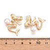 Brass Natural Cultured Freshwater Pearl Pendants PEAR-N020-07K-3