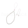 Natural  Rose Quartz Mobile Straps HJEW-JM03418-01-3