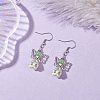 Angel Handmade Glass Seed Beads Dangle Earrings for Women EJEW-MZ00394-03-1