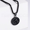 Retro Minimalist Fashion Stainless Steel Fox Pendant Punk Hip-hop Necklaces EJ9775-2-1