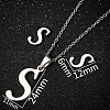 201 Stainless Steel Pendant Necklaces & Stud Earrings Sets WG00841-31-1